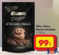 ÜLKER BİTTER DAMLA ÇİKOLATA 120 G fiyat ve kampanya bilgisi